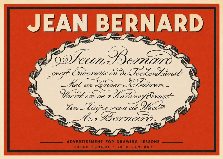 Jean Bernard Jean Bernard - Teacher of the Art of Drawing No3 - Poszter
