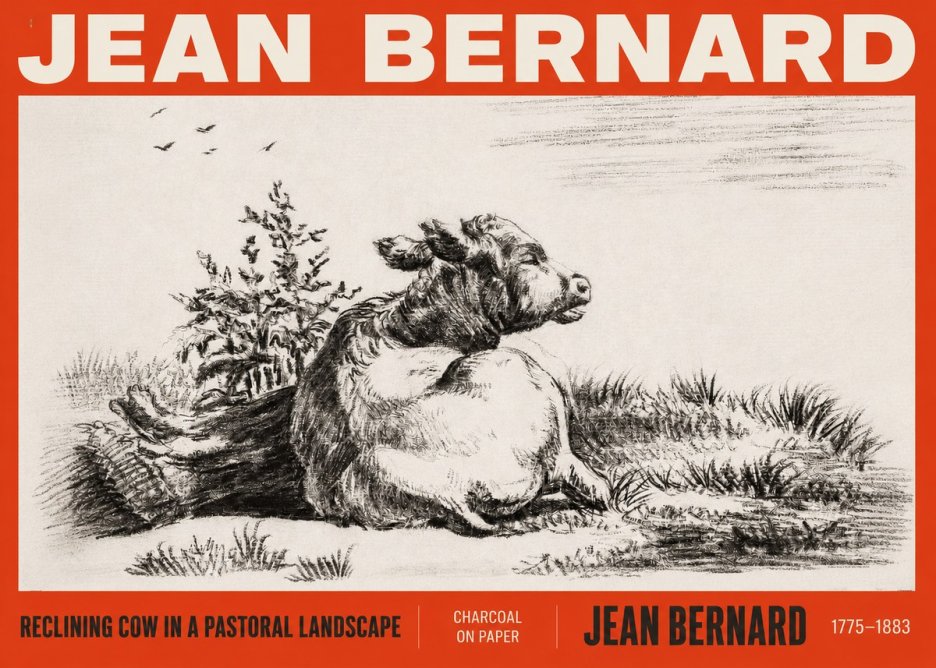 Jean Bernard Study of a Calf III No3 - Poszter