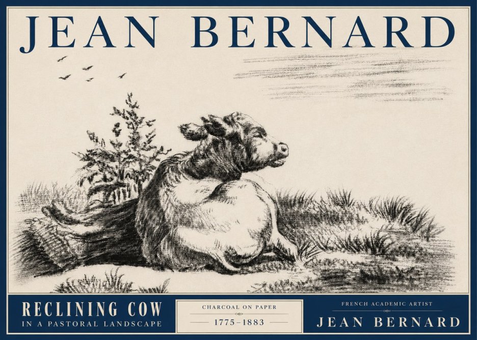 Jean Bernard Study of a Calf III No5 - Poszter