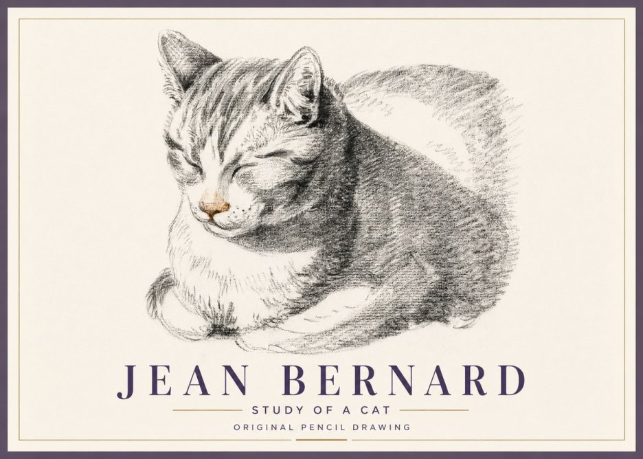 Jean Bernard Sleeping Cat VI No5 - Poszter