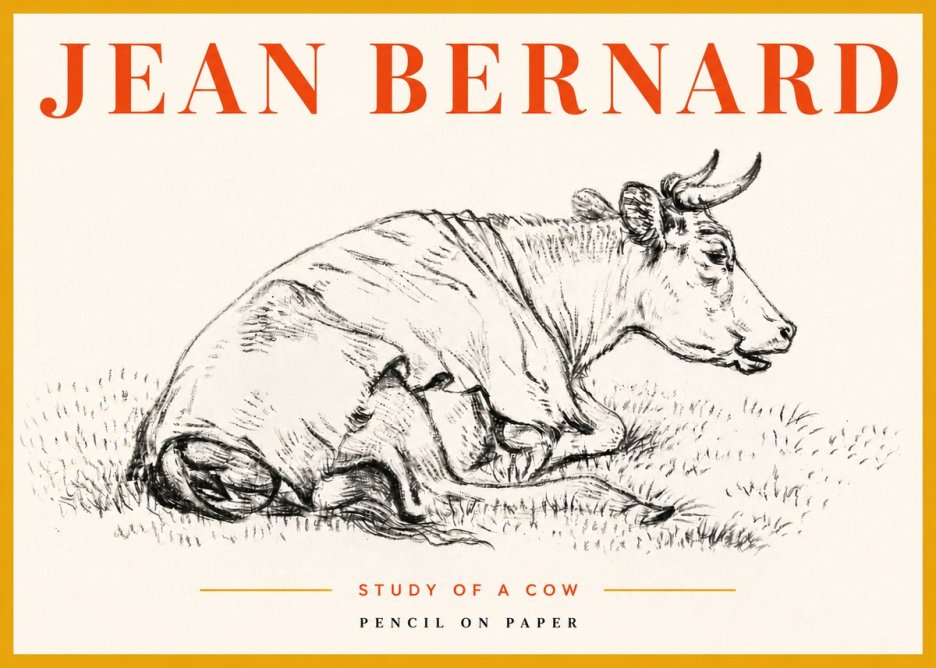 Jean Bernard Resting Cow III No5 - Poszter