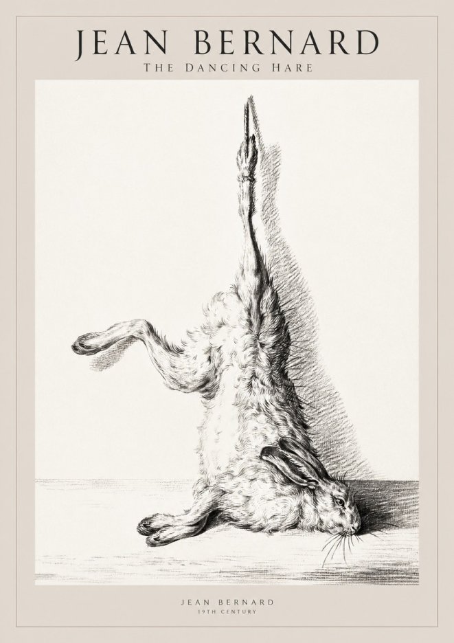 Jean Bernard The Dancing Hare No1 - Poszter