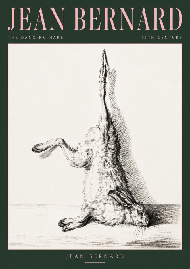Jean Bernard The Dancing Hare No2 - Poszter