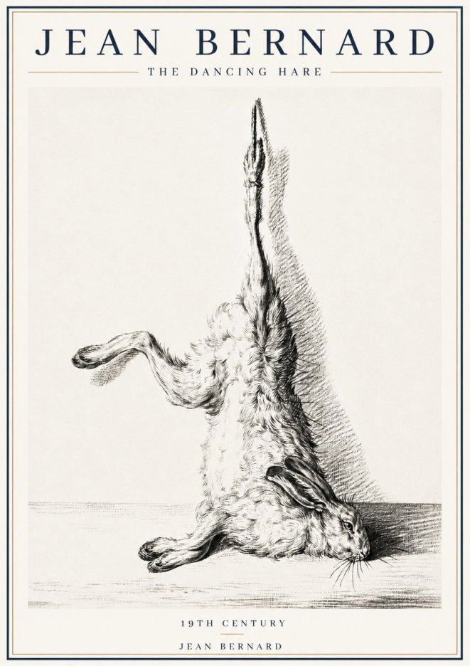 Jean Bernard The Dancing Hare No4 - Poszter