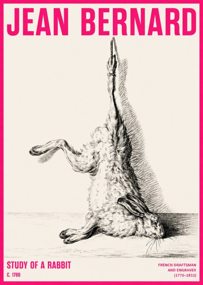Jean Bernard The Dancing Hare No6 - Poszter