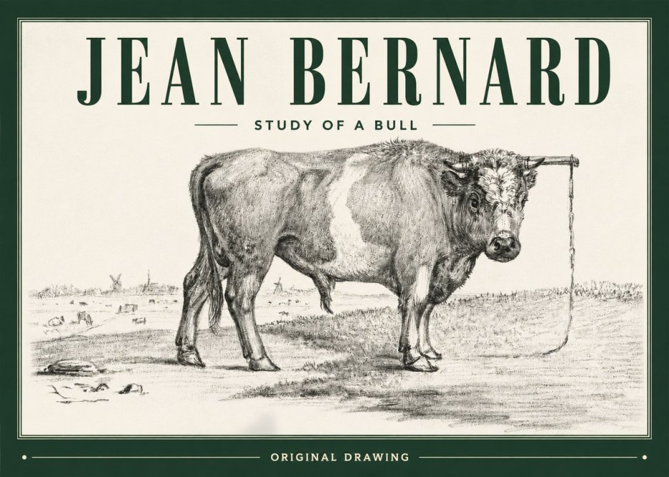 Jean Bernard Study of a Bull III No3 - Poszter