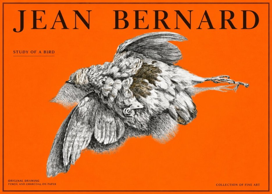 Jean Bernard Study of a Bird III No2 - Poszter