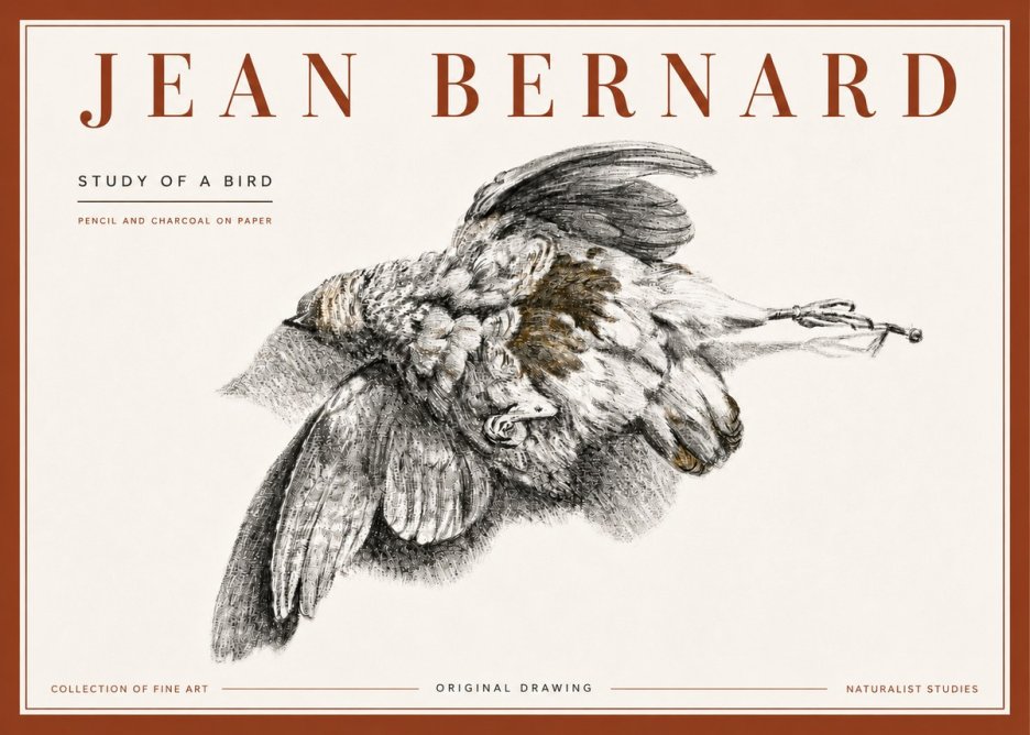 Jean Bernard Study of a Bird III No6 - Poszter
