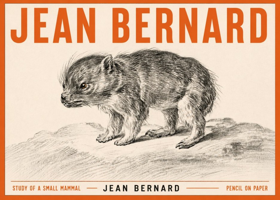 Jean Bernard Study of a Small Mammal No3 - Poszter