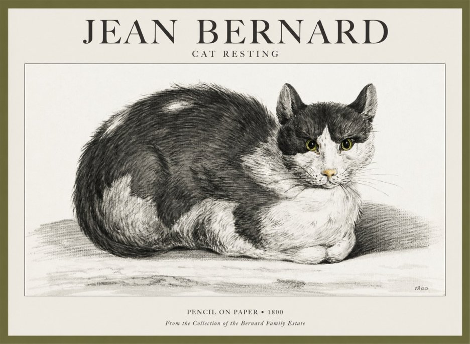 Jean Bernard Cat Resting No1 - Poszter