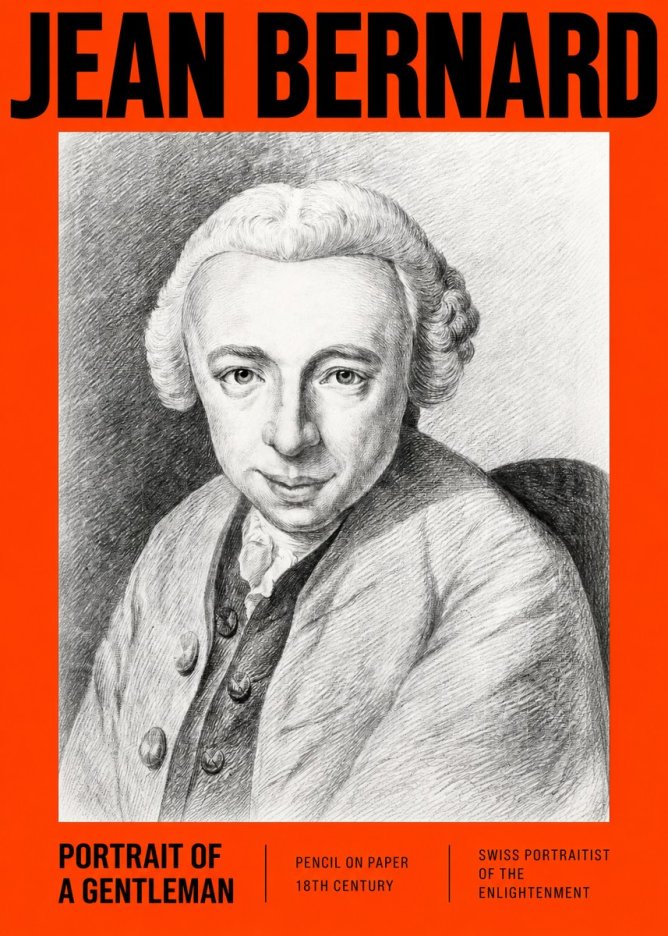 Jean Bernard Portrait of a Gentleman I No2 - Poszter