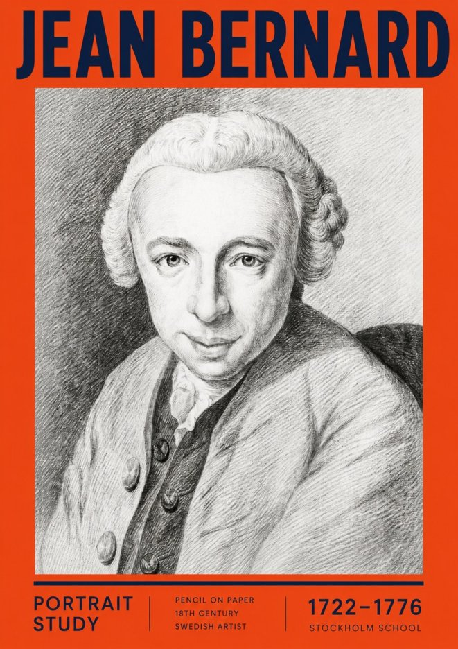 Jean Bernard Portrait of a Gentleman I No5 - Poszter