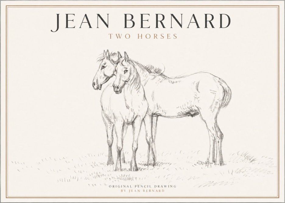 Jean Bernard Two Horses I No1 - Poszter