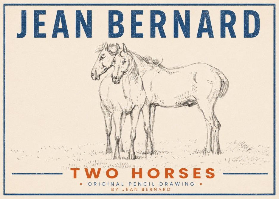 Jean Bernard Two Horses I No3 - Poszter