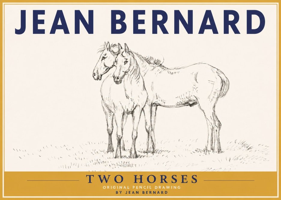 Jean Bernard Two Horses I No4 - Poszter