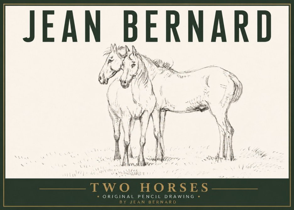 Jean Bernard Two Horses I No5 - Poszter