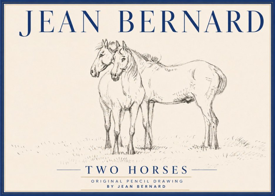 Jean Bernard Two Horses I No6 - Poszter