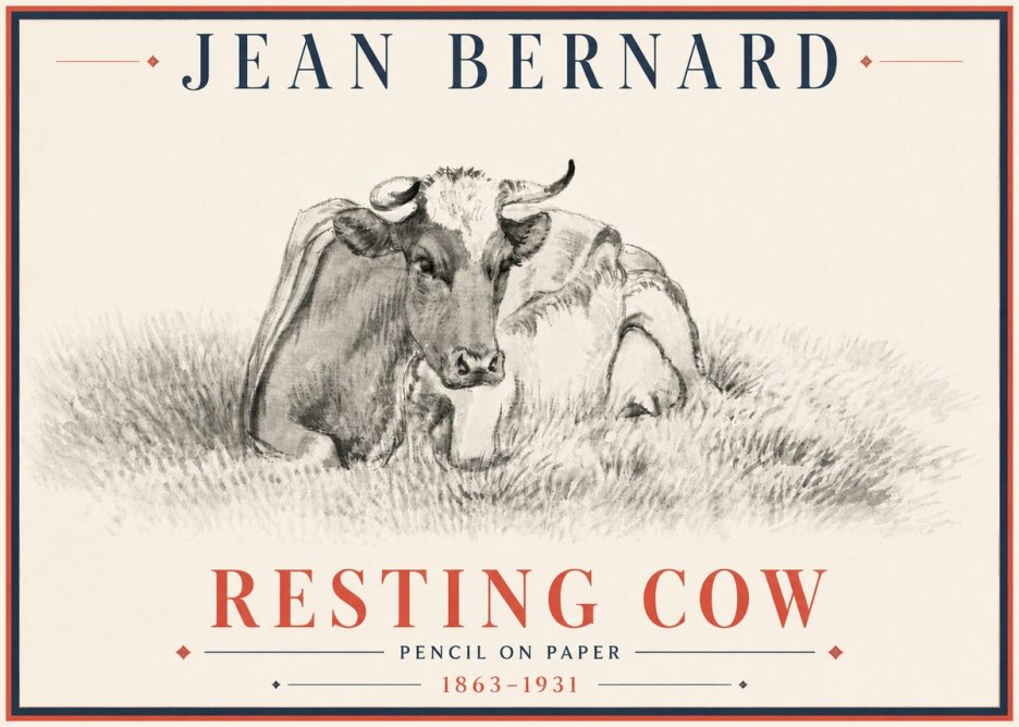 Jean Bernard Resting Cow IV No5 - Poszter