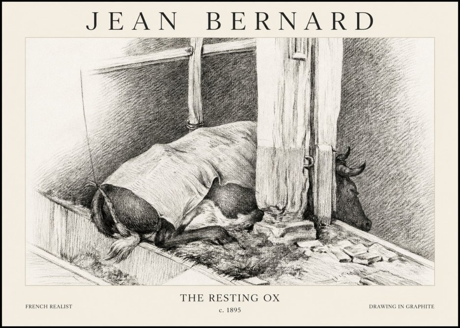 Jean Bernard The Resting Ox No1 - Poszter