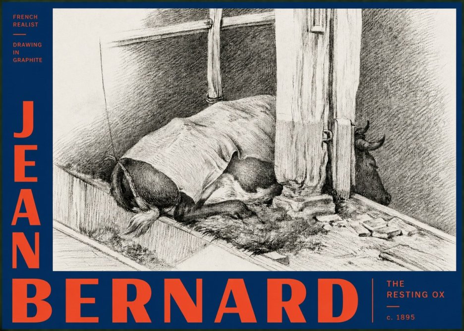 Jean Bernard The Resting Ox No3 - Poszter