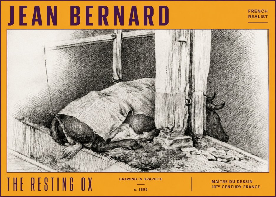 Jean Bernard The Resting Ox No4 - Poszter