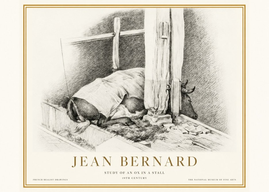 Jean Bernard The Resting Ox No5 - Poszter