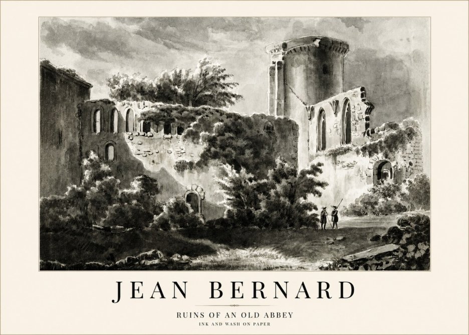 Jean Bernard Ruins of an Old Abbey No1 - Poszter