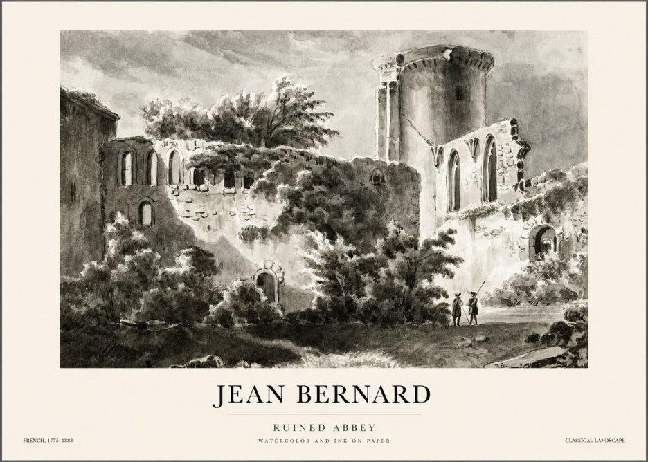 Jean Bernard Ruins of an Old Abbey No2 - Poszter