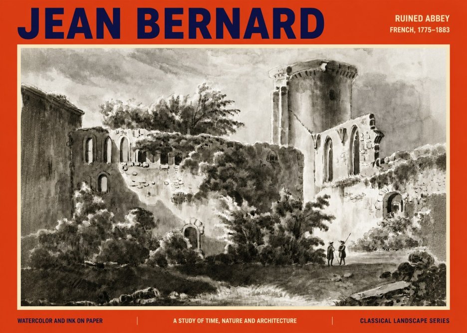 Jean Bernard Ruins of an Old Abbey No4 - Poszter