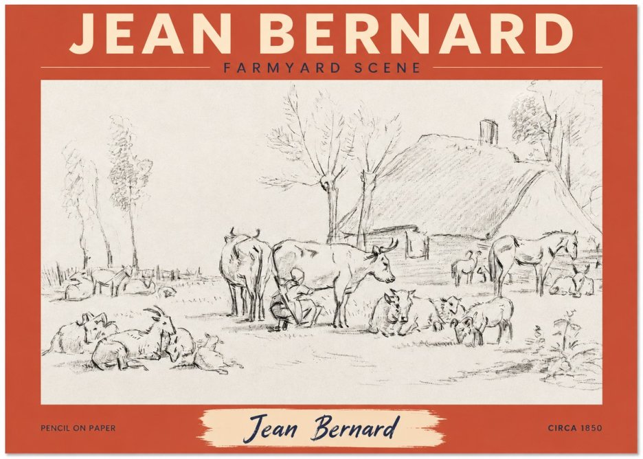 Jean Bernard Farmyard Scene No2 - Poszter