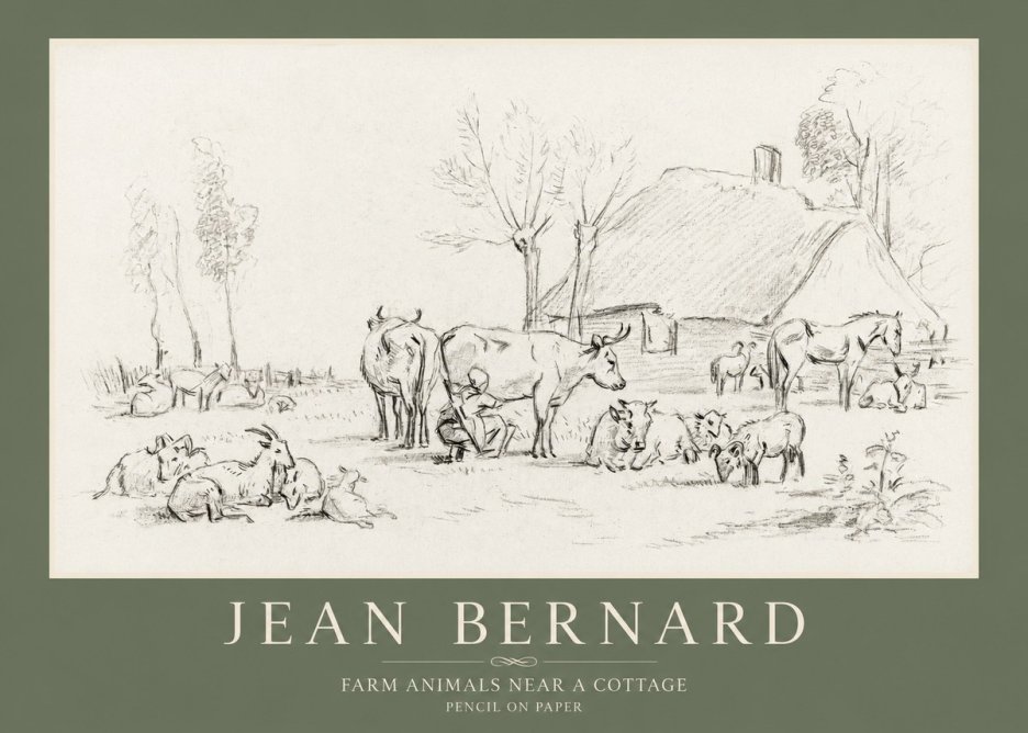 Jean Bernard Farmyard Scene No4 - Poszter