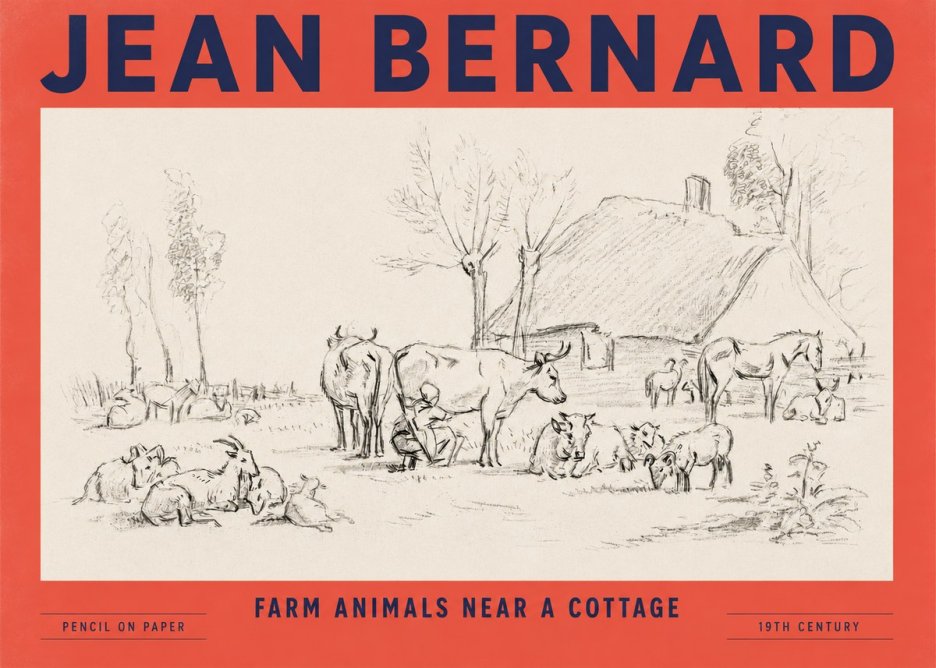 Jean Bernard Farmyard Scene No5 - Poszter