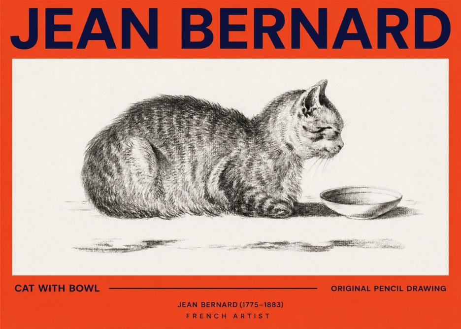 Jean Bernard The Cat No3 - Poszter