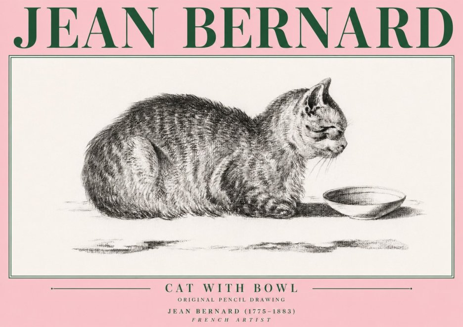 Jean Bernard The Cat No4 - Poszter