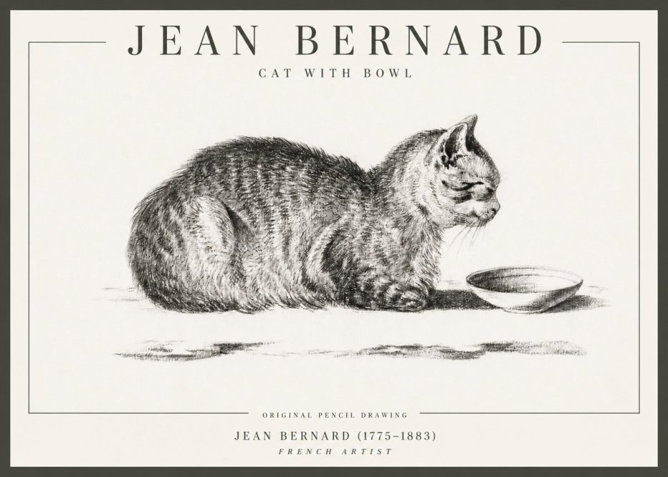 Jean Bernard The Cat No5 - Poszter