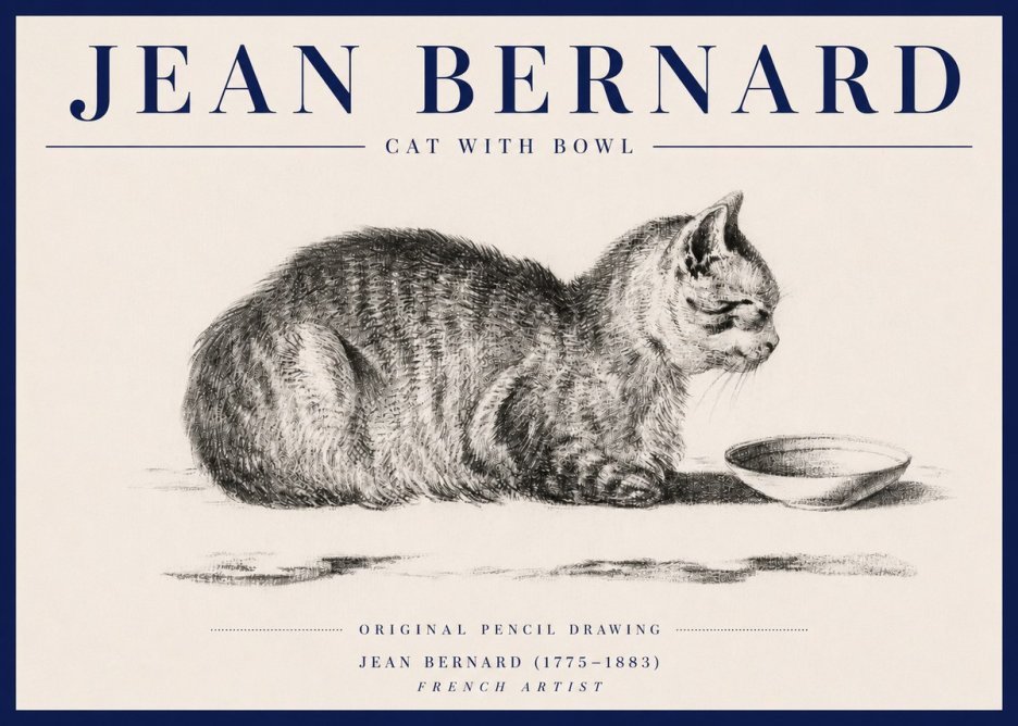 Jean Bernard The Cat No6 - Poszter