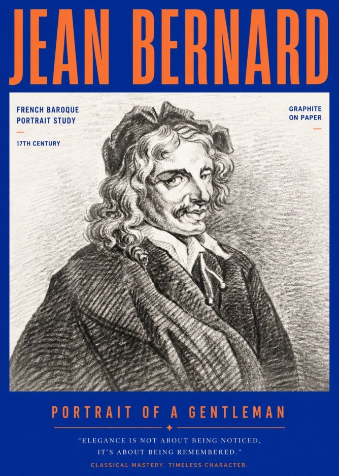Jean Bernard Portrait of a Gentleman II No3 - Poszter