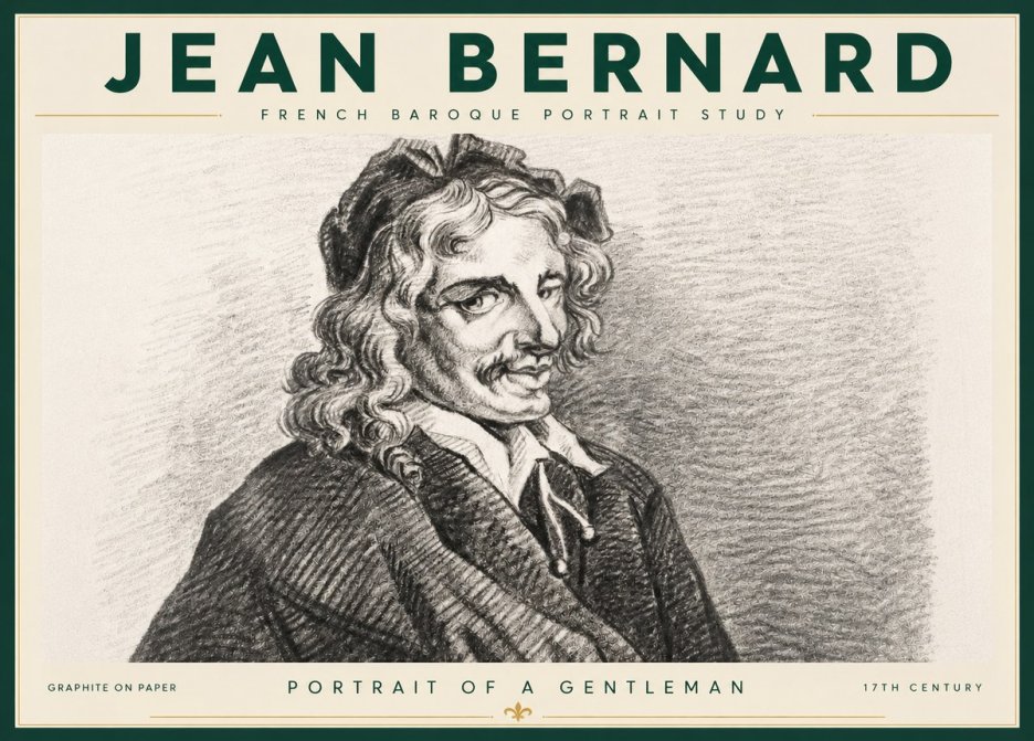 Jean Bernard Portrait of a Gentleman II No4 - Poszter