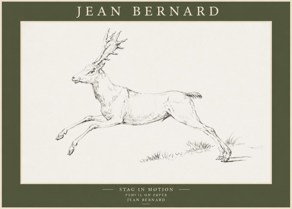 Jean Bernard Stag in Motion No1 - Poszter
