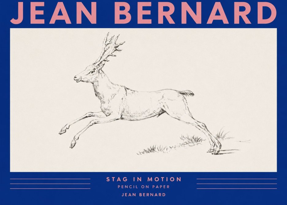 Jean Bernard Stag in Motion No3 - Poszter