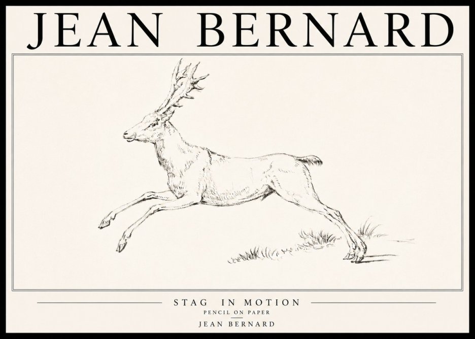 Jean Bernard Stag in Motion No6 - Poszter