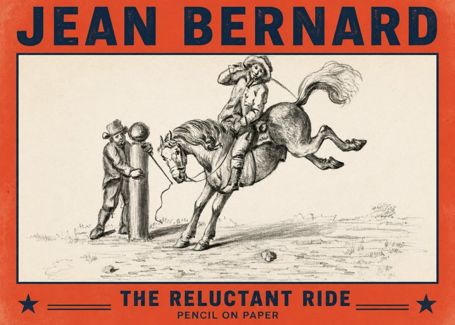 Jean Bernard A Study of the Bucking Horse No4 - Poszter