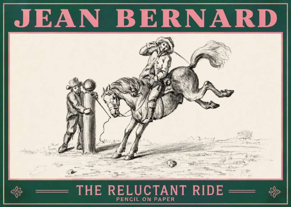 Jean Bernard A Study of the Bucking Horse No5 - Poszter