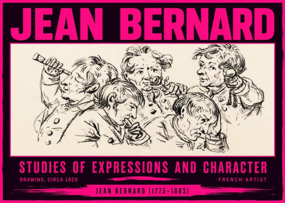 Jean Bernard Studies of Expressions and Character No4 - Poszter