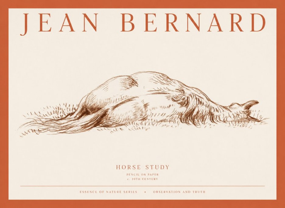 Jean Bernard Horse Study II No1 - Poszter