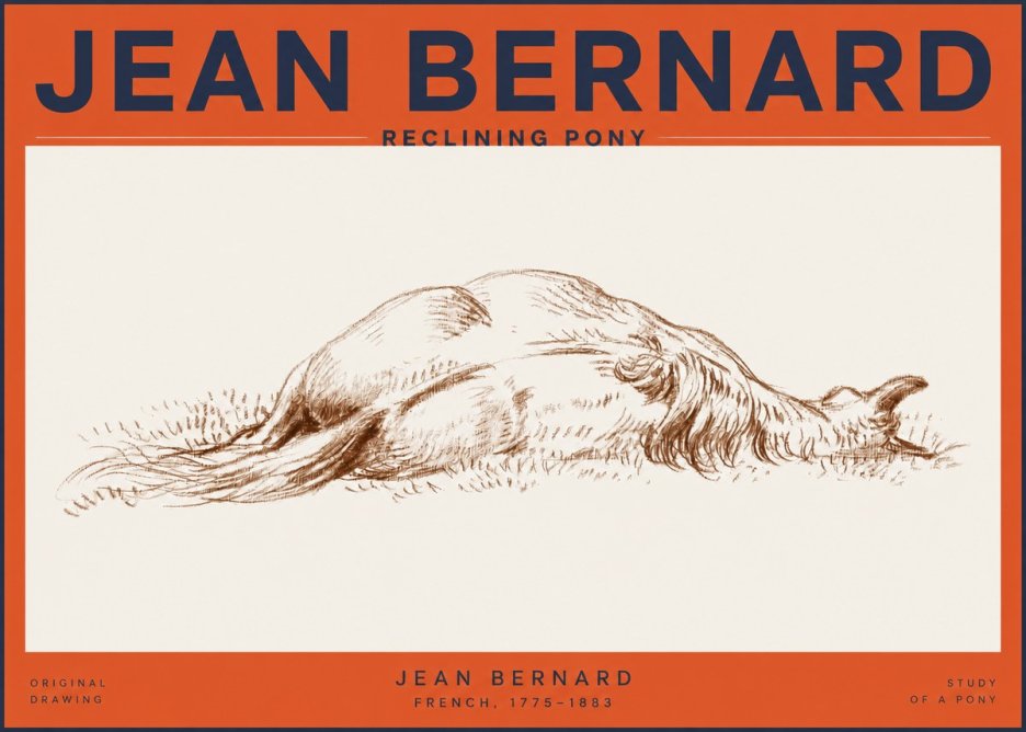 Jean Bernard Horse Study II No3 - Poszter