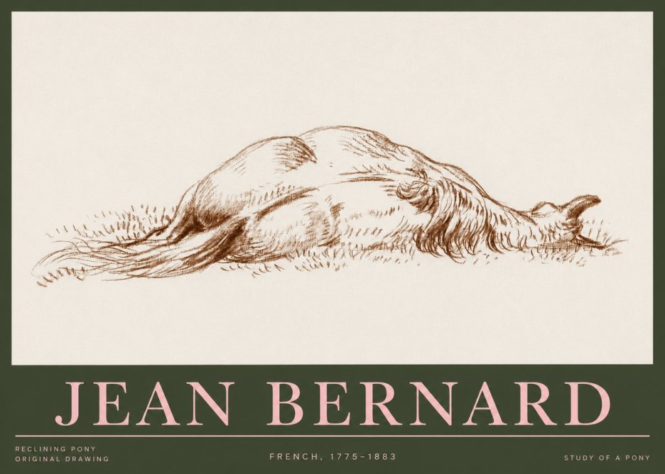 Jean Bernard Horse Study II No4 - Poszter