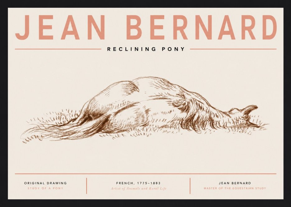 Jean Bernard Horse Study II No6 - Poszter