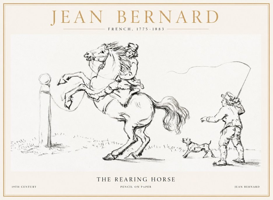 Jean Bernard The Rearing Horse I No1 - Poszter
