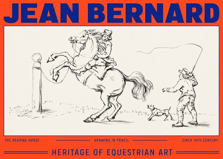 Jean Bernard The Rearing Horse I No3 - Poszter